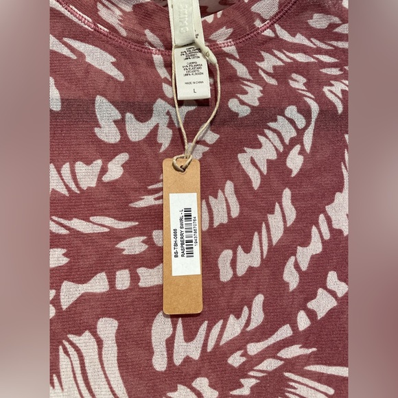 SKIMS Raspberry Swirl Summer Mesh T-Shirt Bodysuit NWT - Picture 2 of 6